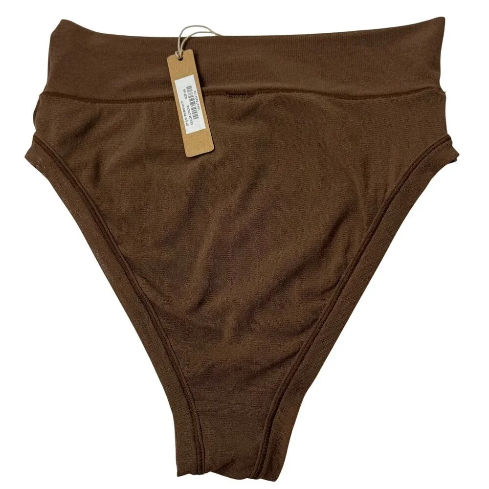 SKIMS Summer Mesh‎ Brief Lot of 2 Clay Cocoa XS